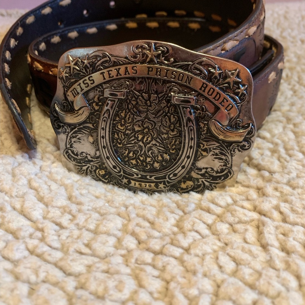 Idyllwind Brown Leather Belt with Ornate Silver Buckle